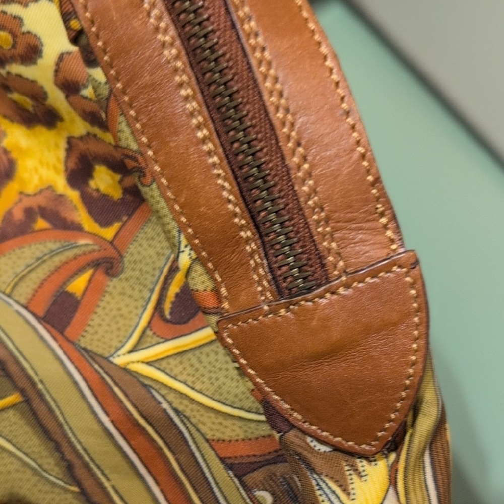 Salvatore Ferragamo Multicolor Tote Bag Animal Vintage Large Clean Italy Purse - Picture 14 of 15